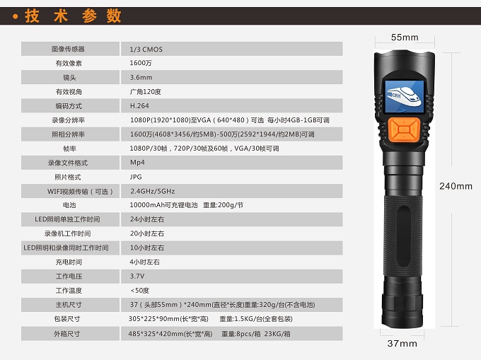 電力專(zhuān)用防爆高清攝像工作燈